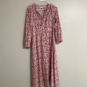 Universal Thread Button Down Prairie Vibes Midi Dress